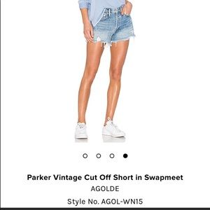 NWT Agolde Parker Shorts size 27